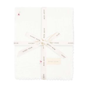 Embroidered Muslin Blanket - Anemone